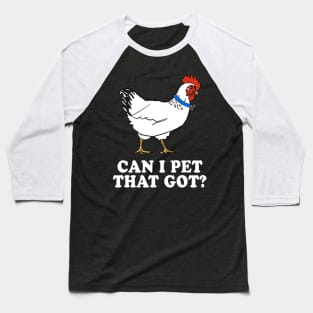 Can I Pet That Dog Funny Meme Baseball T-Shirt